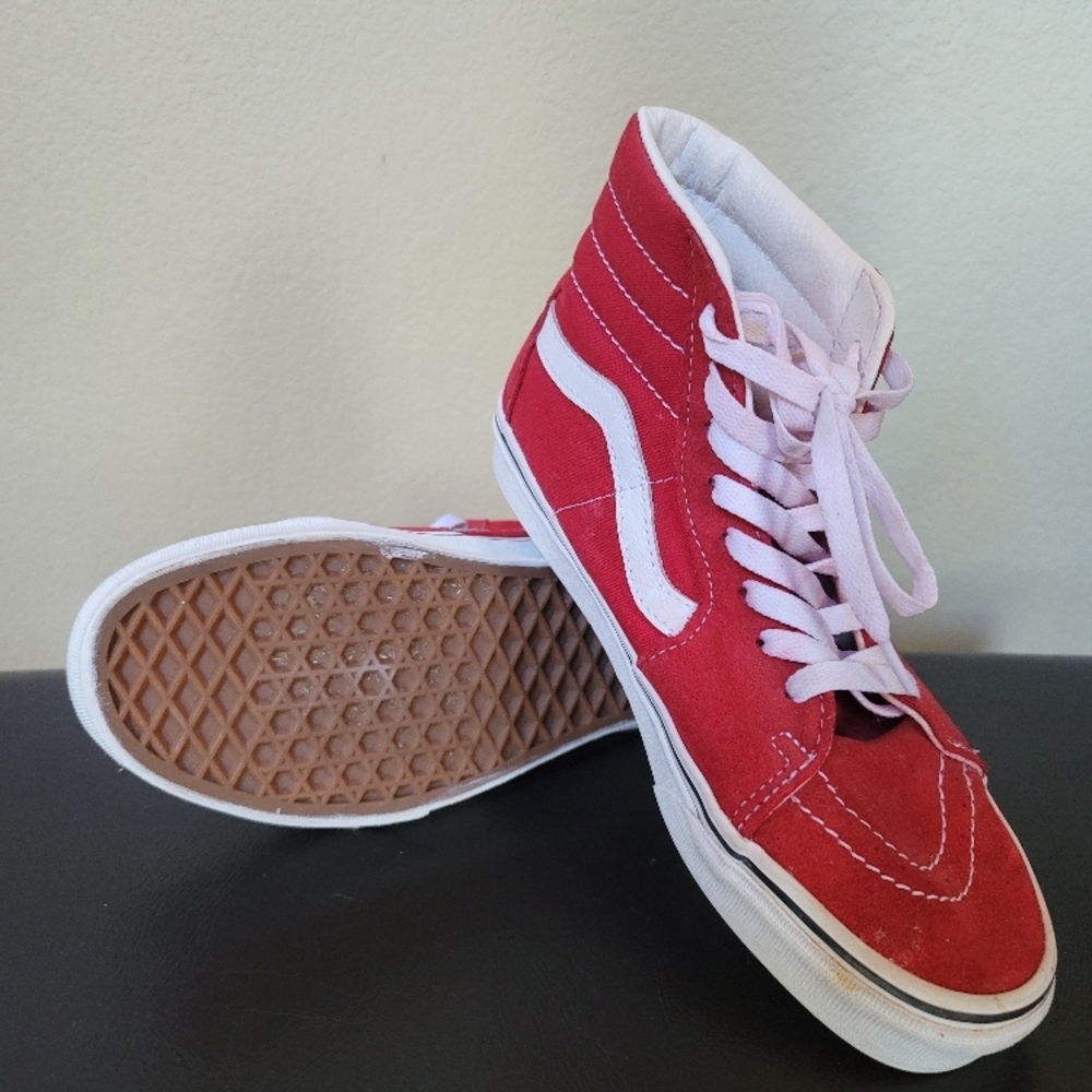 Red High-Top Sneakers